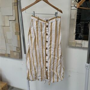 Cynthia Rowley linen Striped Skirt